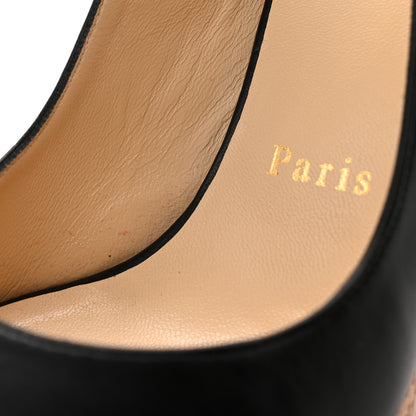 Christian Louboutin Calfskin Cork Dona Anna 120 Wedges 36 Black Natural 10 of 10