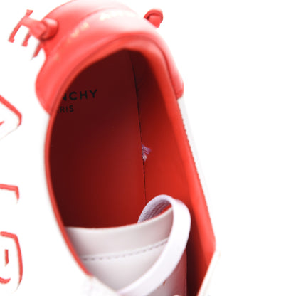 Givenchy Calfskin Reverse Logo Womens Urban Street Sneakers 35.5 White Red 9 of 11