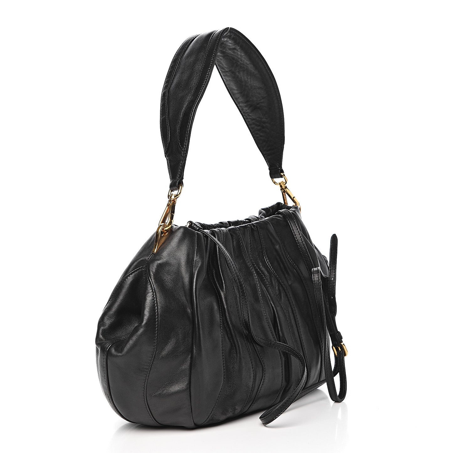 Nappa Stripes Hobo Black