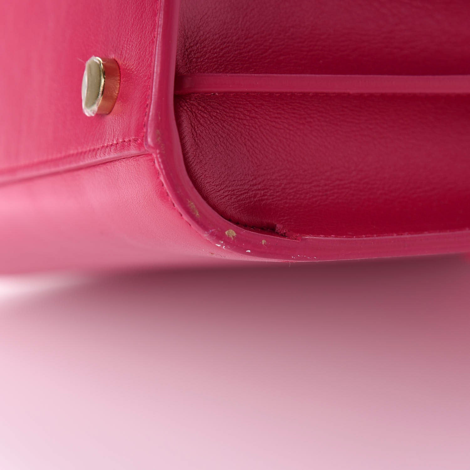 Saint Laurent Calfskin Small Sac De Jour Lipstick Fuchsia 10 of 11
