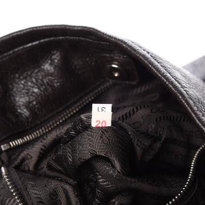 Prada Cervo Lux Chain Shoulder Bag Ebano 7 of 8