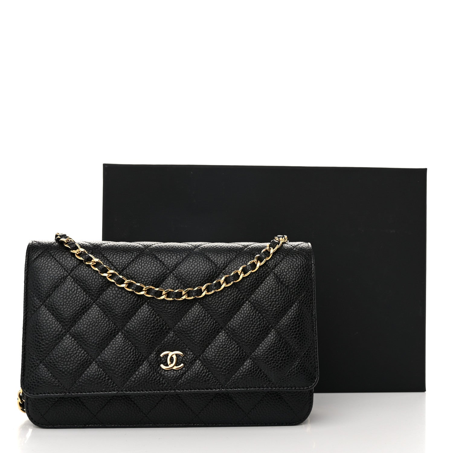 Chanel Caviar Quilted Wallet on Chain WOC Black 12 of 12