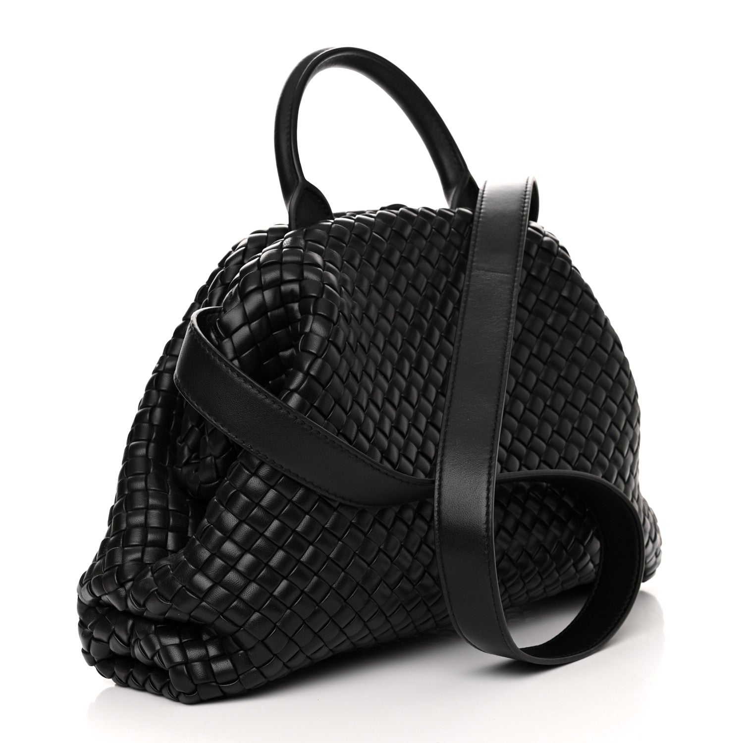 Bottega Veneta Nappa Intrecciato Medium Padded The Handle Tote Black 4 of 11