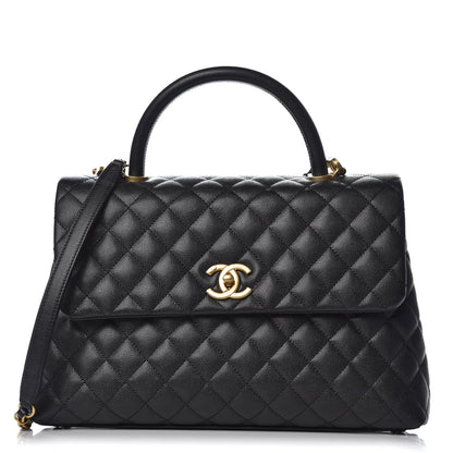 Chanel Caviar Quilted Medium Coco Handle Flap Black 1 of 10