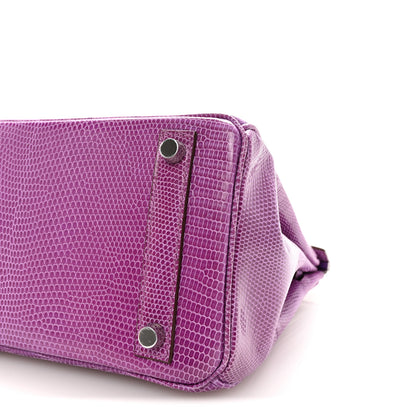 Hermes Lizard Birkin 25 Violet 9 of 10
