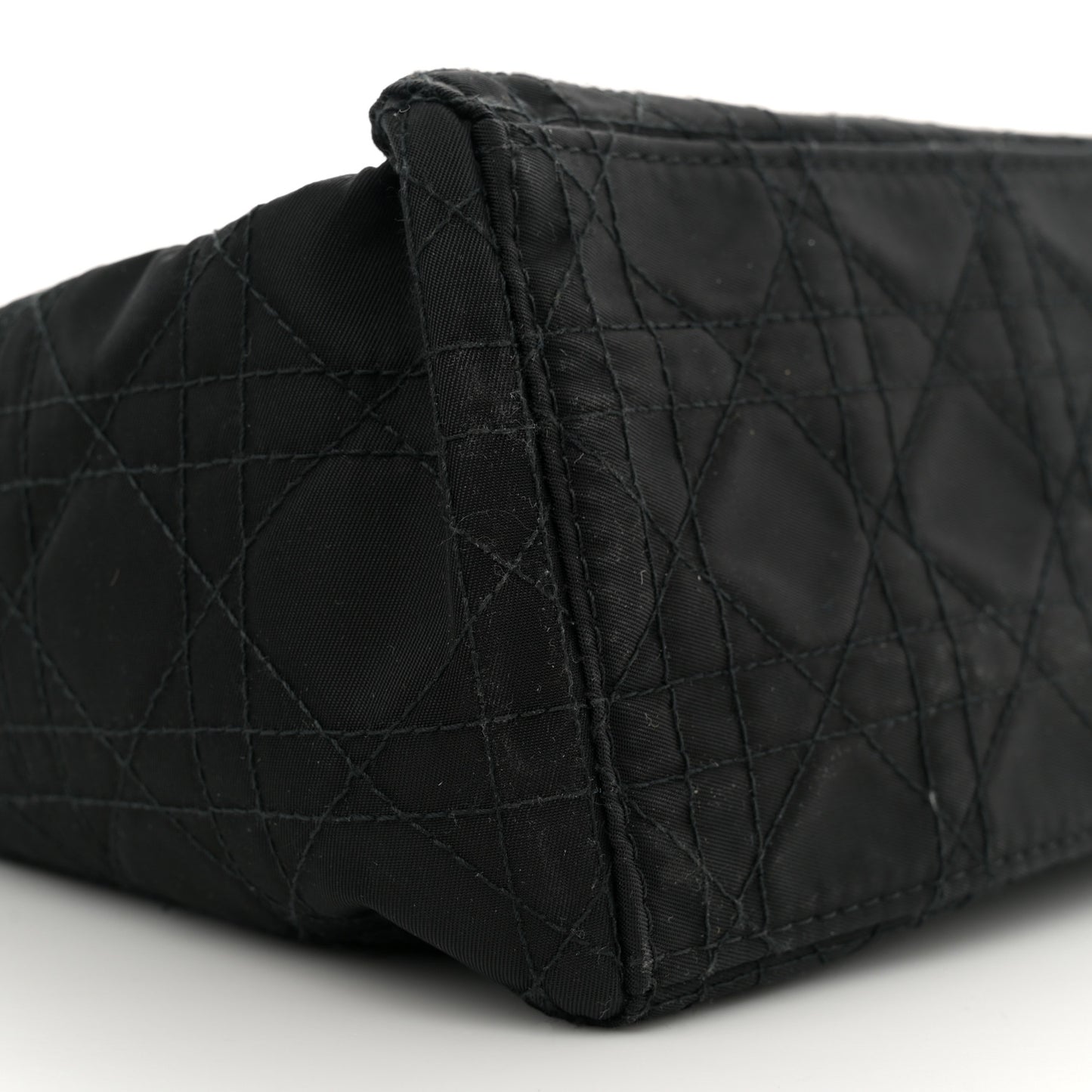 Nylon Cannage Medium Lady Dior Black