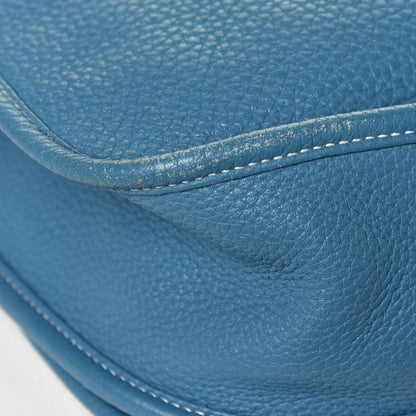 Hermes Taurillon Clemence Evelyne III GM Blue Jean 12 of 20