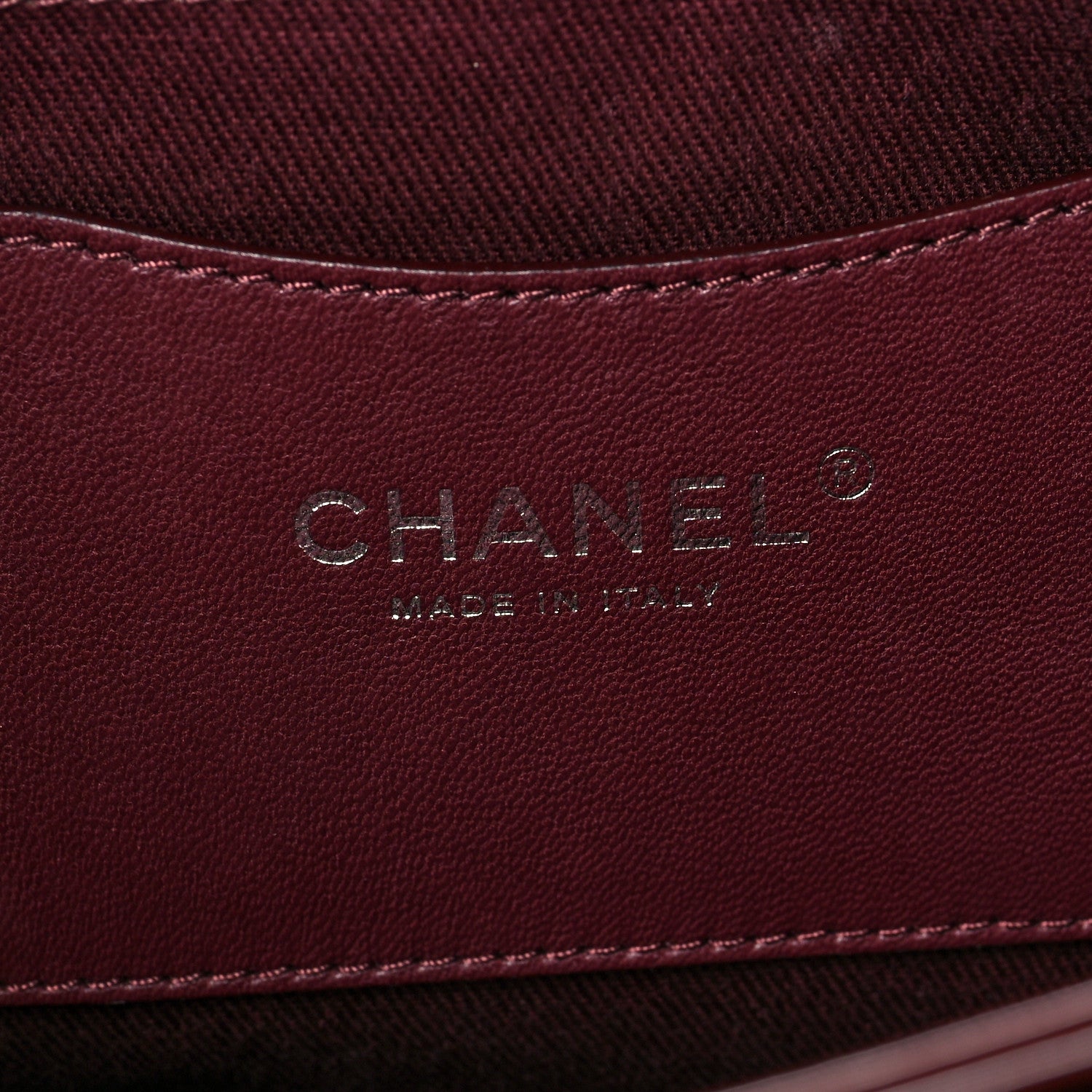 Chanel Patent Quilted Maxi Just Mademoiselle Bowling Bag Burgundy 6 of 8