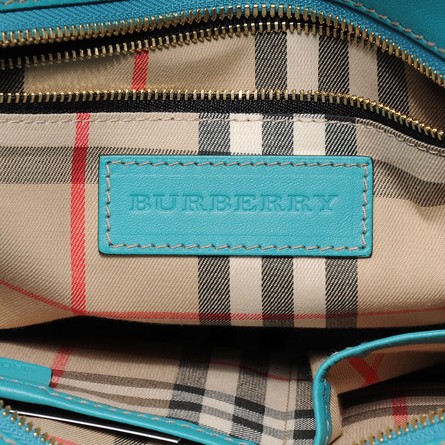 Pebbled Calfskin Small Honeywood Tote Kingfisher