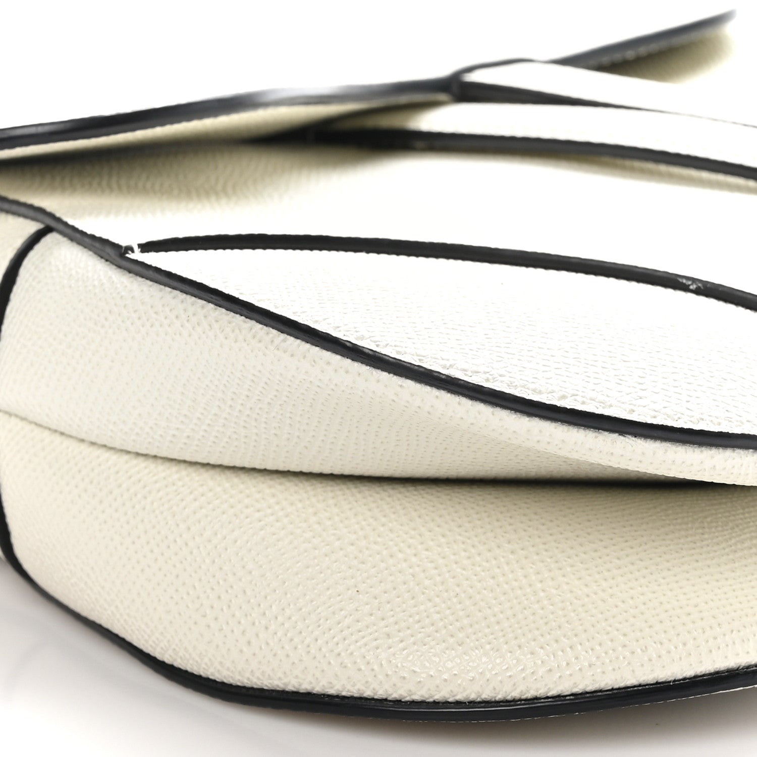 Christian Dior Grained Calfskin Saddle Bag White 9 of 11