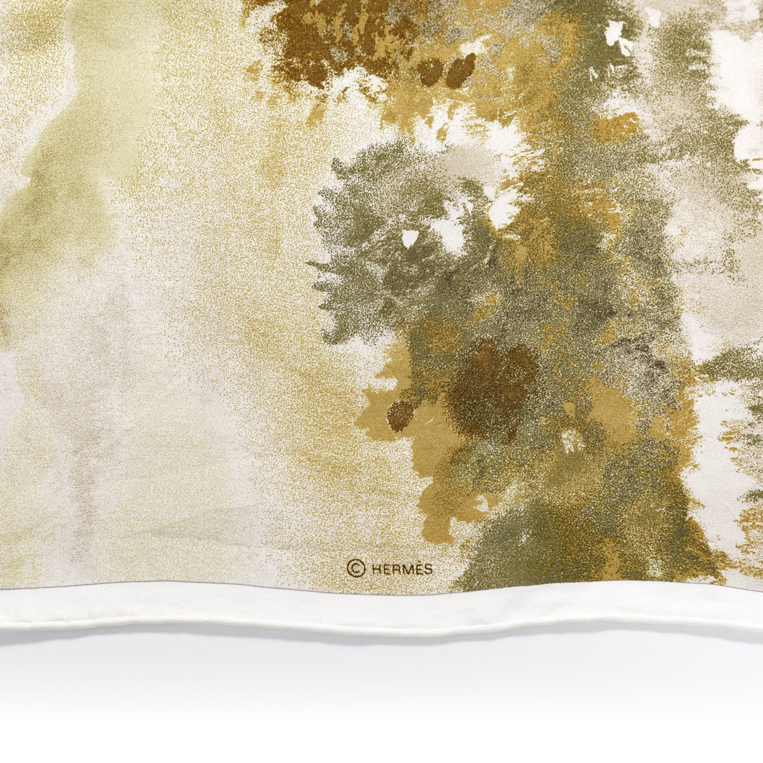 Hermes Silk Acinonyx Jubatus Wash 140 Scarf Kaki Marron Beige 5 of 6
