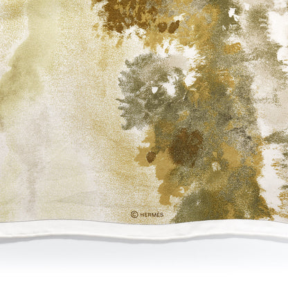 Hermes Silk Acinonyx Jubatus Wash 140 Scarf Kaki Marron Beige 5 of 6