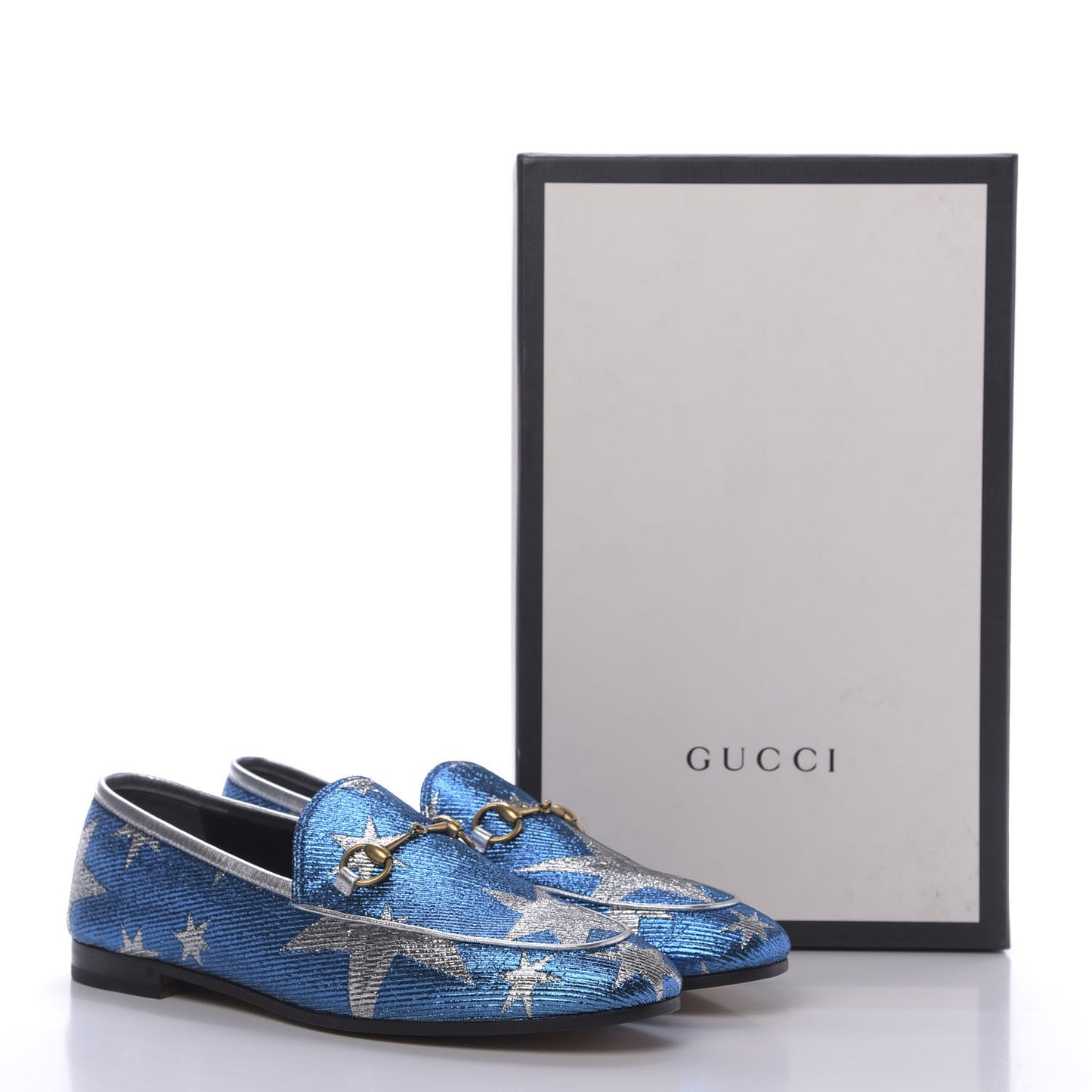 Lurex Calfskin Starry Sky Womens Jordaan Loafers 39 Bluette Silver