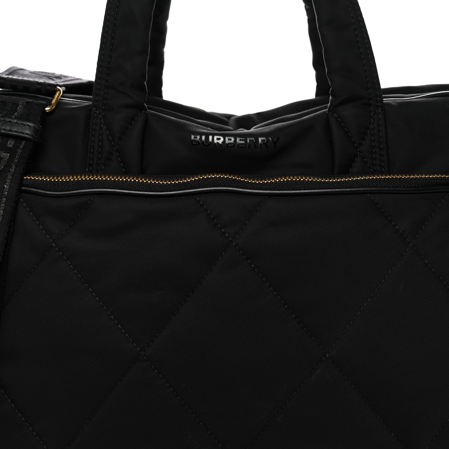 Burberry Nylon Quilted Diaper Tote Bag Black 8 of 10