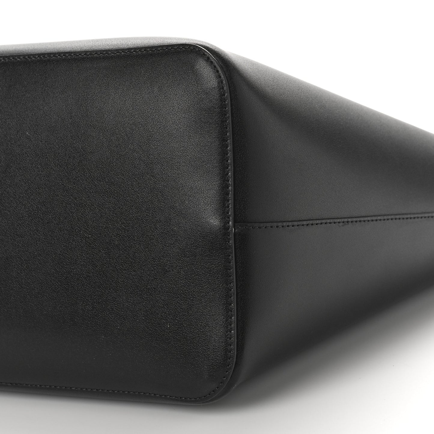 Smooth Calfskin Logo Tote Black