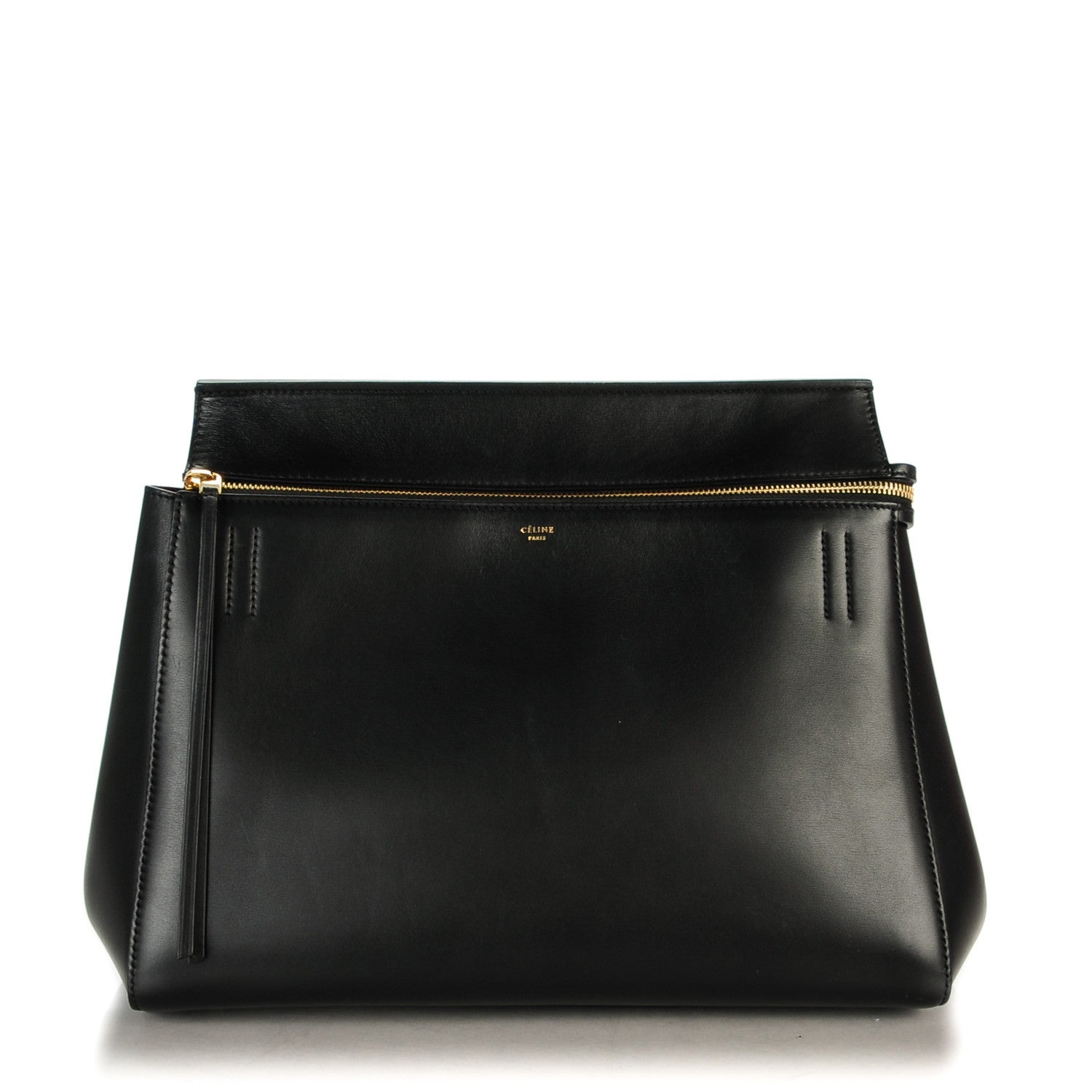 Celine Smooth Calfskin Medium Edge Shoulder Bag Black 1 of 9