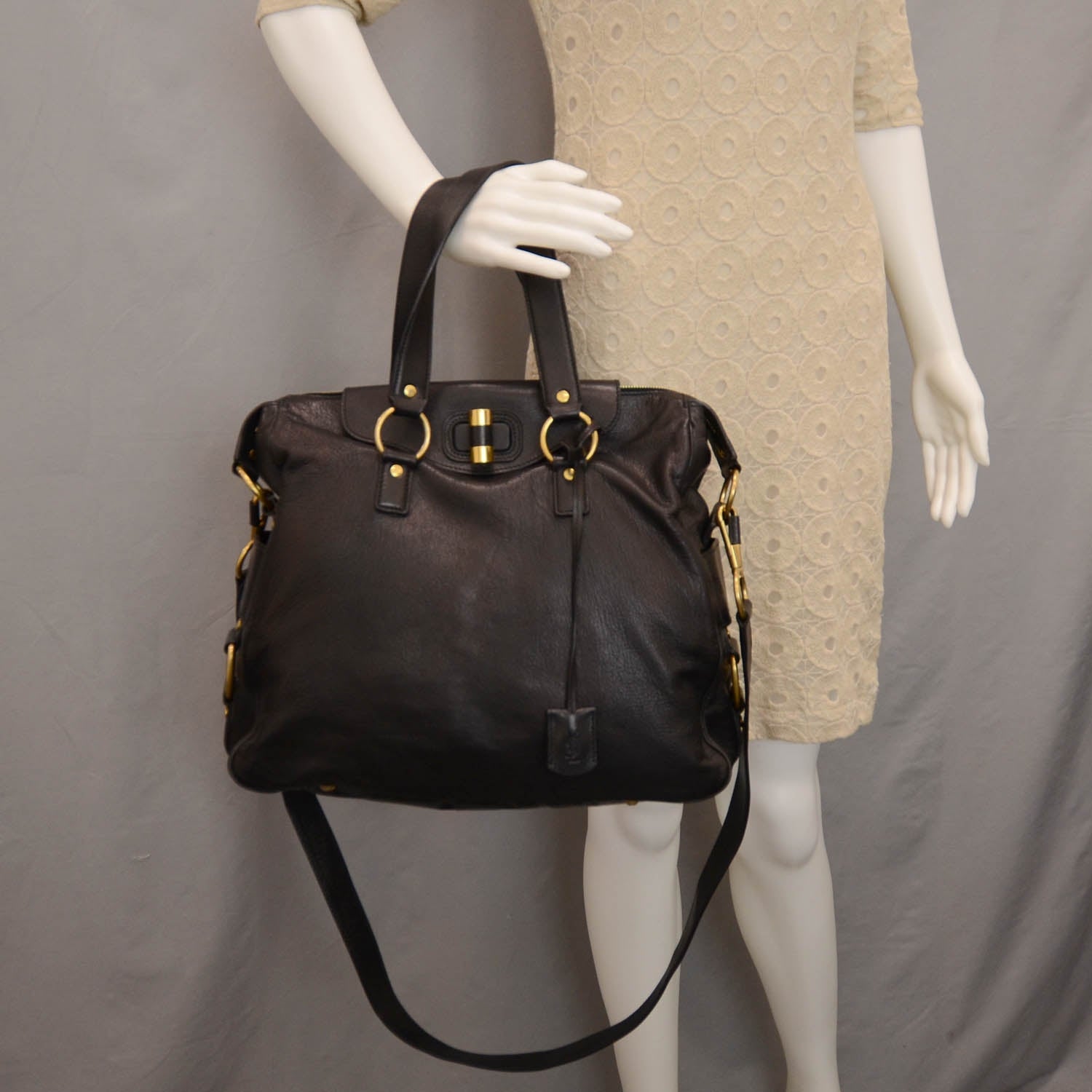 Saint Laurent Leather Muse Messenger Bag Black 2 of 7