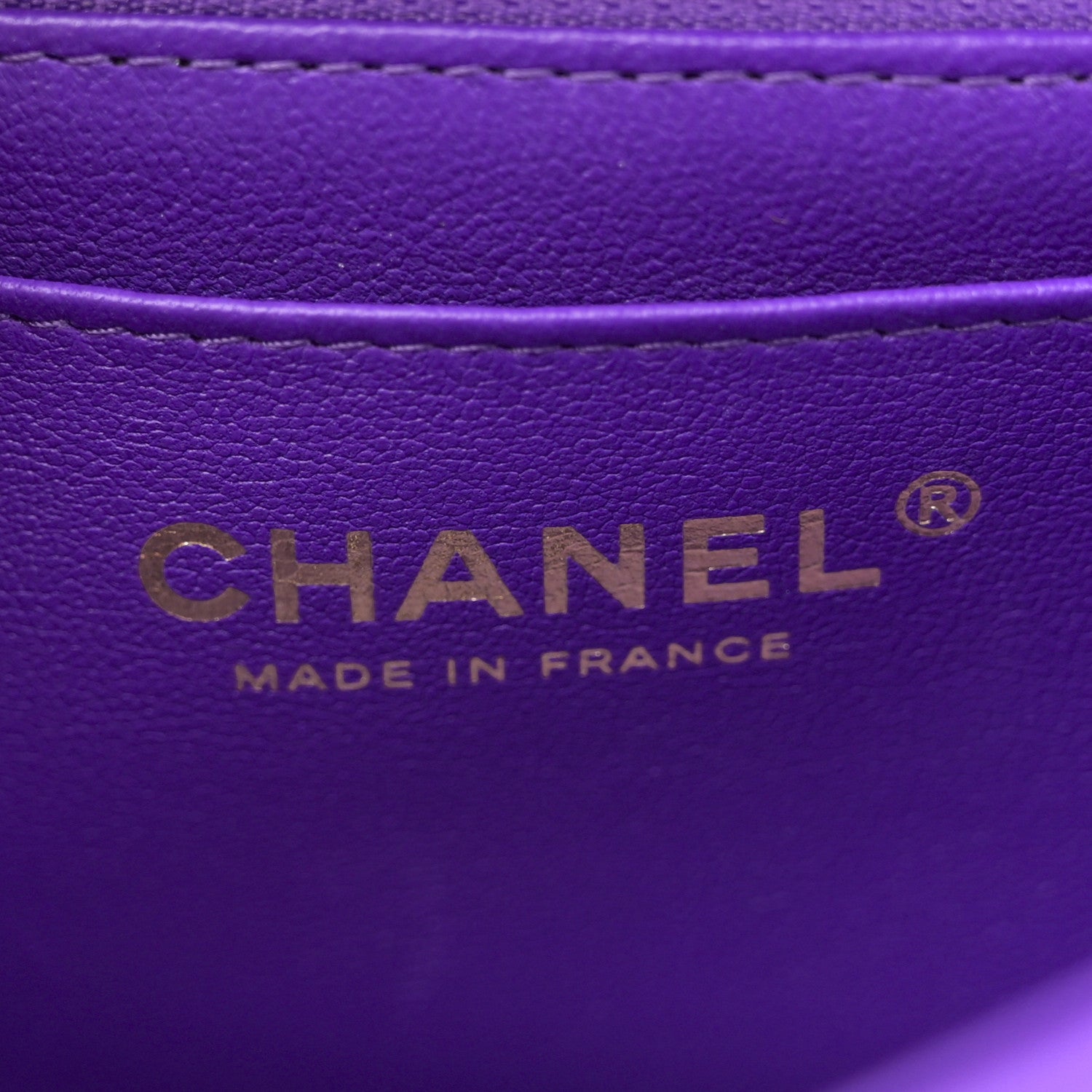 Chanel Lambskin Quilted Mini Top Handle Rectangular Flap Dark Purple 6 of 11