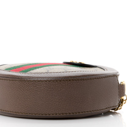 Gucci GG Supreme Monogram Web Mini Ophidia Round Shoulder Bag Brown 11 of 11