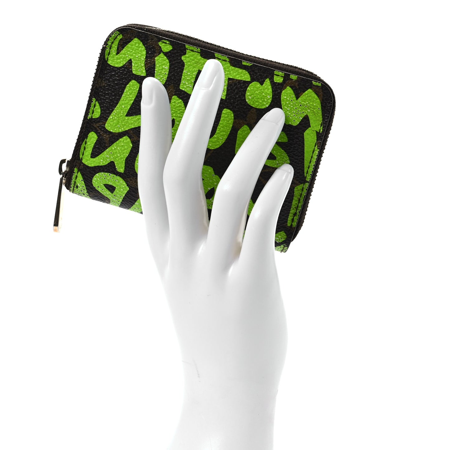 Monogram Graffiti Zippy Coin Purse Wallet Green