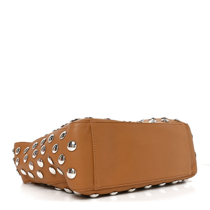 Khaite Pebbled Sport Calfskin Studded Elena Nougat 4 of 9