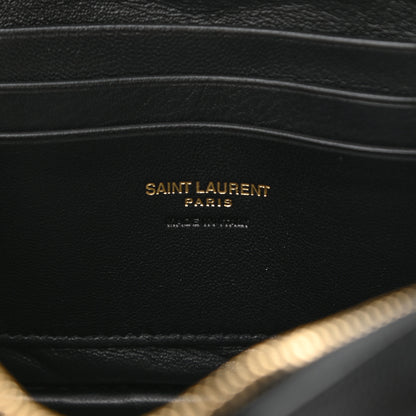 Saint Laurent Grain De Poudre Matelasse Monogram Mini Lou Camera Bag Black 7 of 10