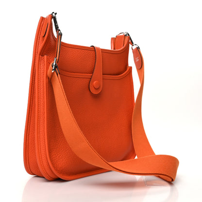Hermes Taurillon Clemence Evelyne III PM Feu 2 of 8