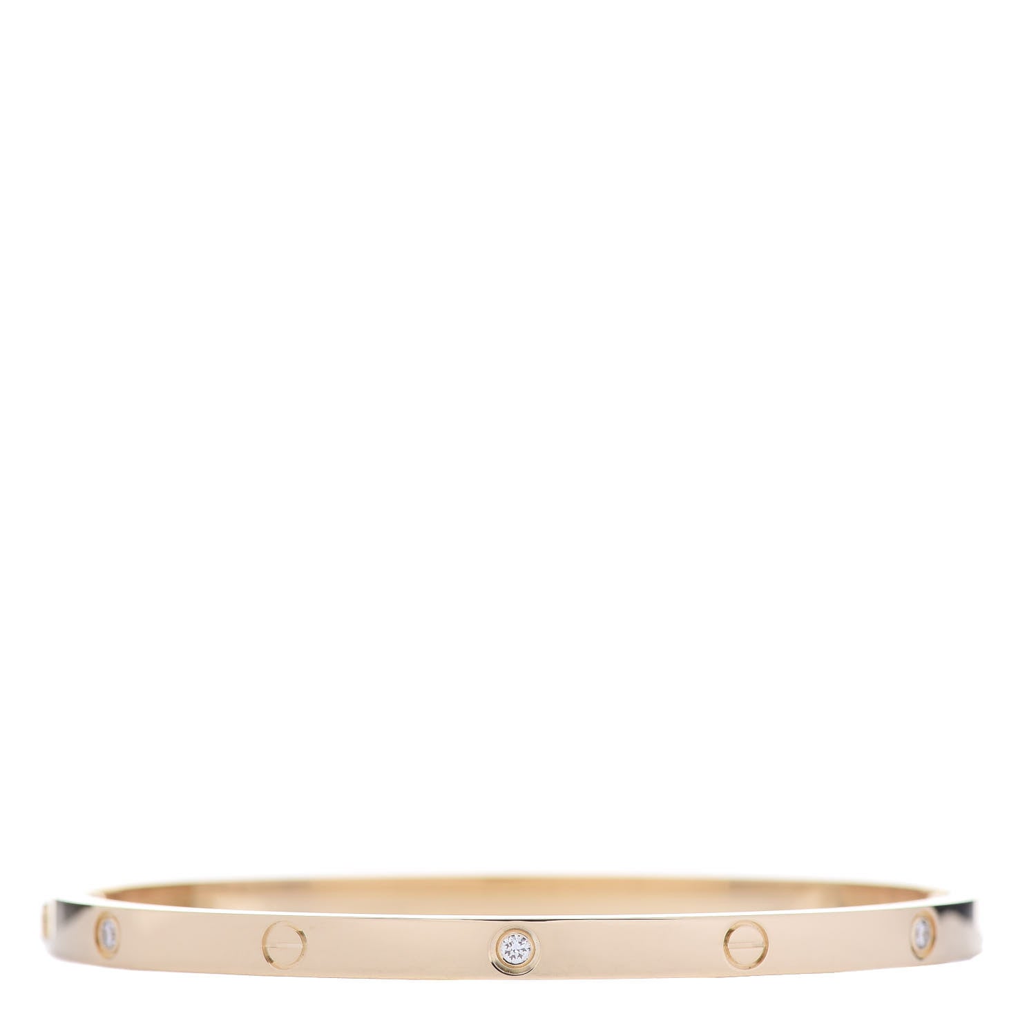 Cartier 18K Yellow Gold 6 Diamond Small LOVE Bracelet 16 3 of 5