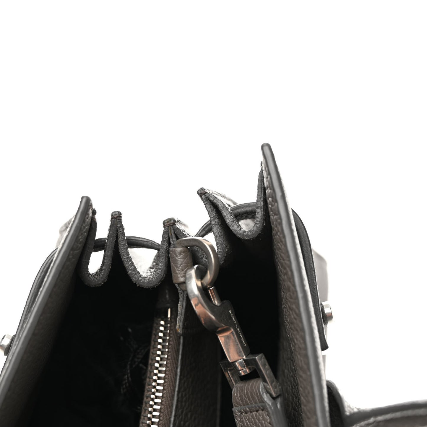 Grained Calfskin Baby Sac De Jour Souple Fog
