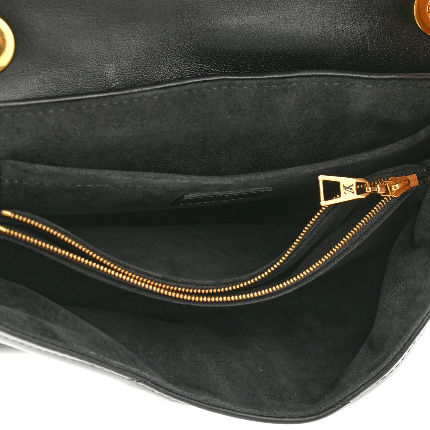 Calfskin LV New Wave Chain Bag Black