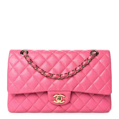 Chanel Caviar Quilted Medium Double Flap Pink 1 of 10