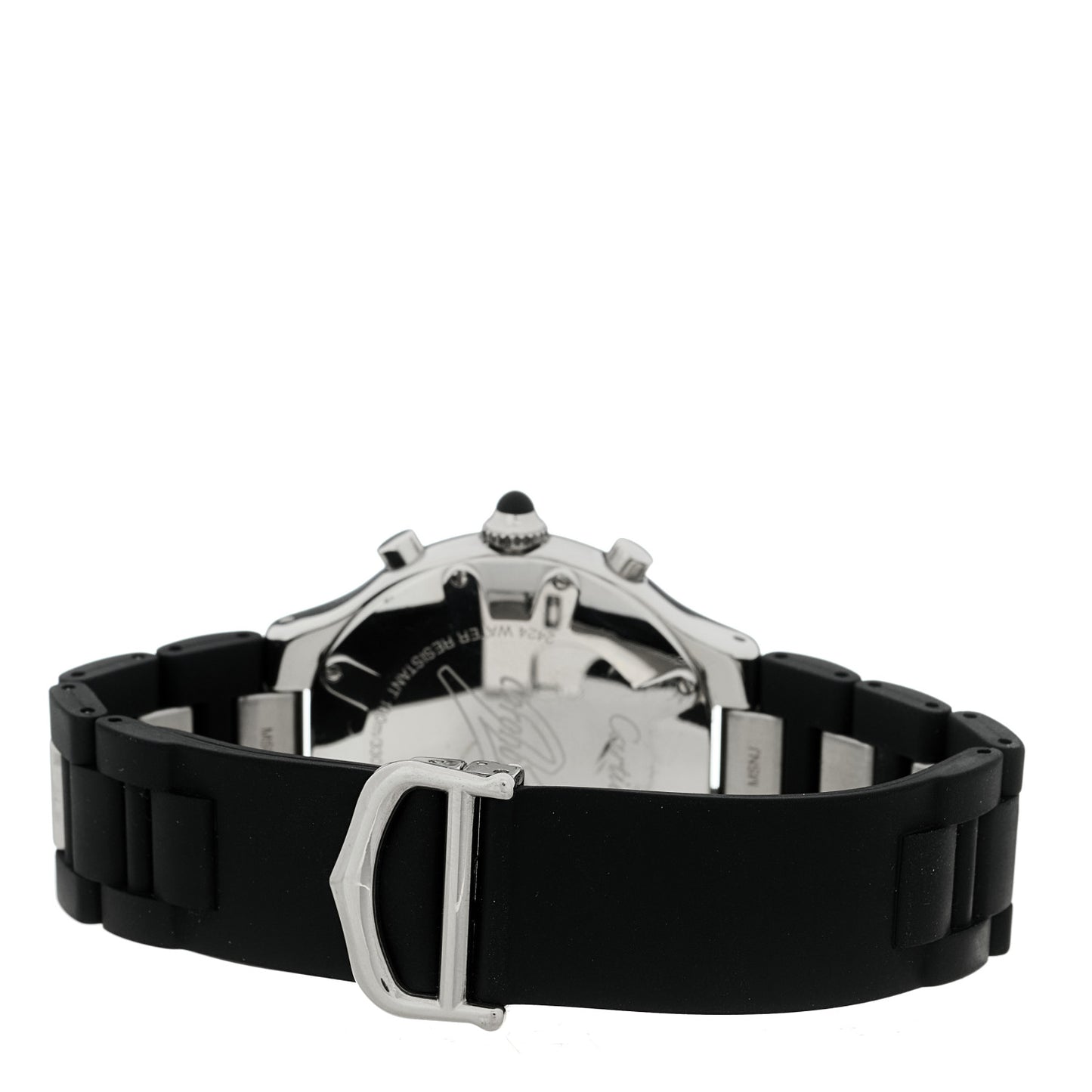 Stainless Steel Rubber 38mm Must 21 Chronoscaph Quartz Watch Black