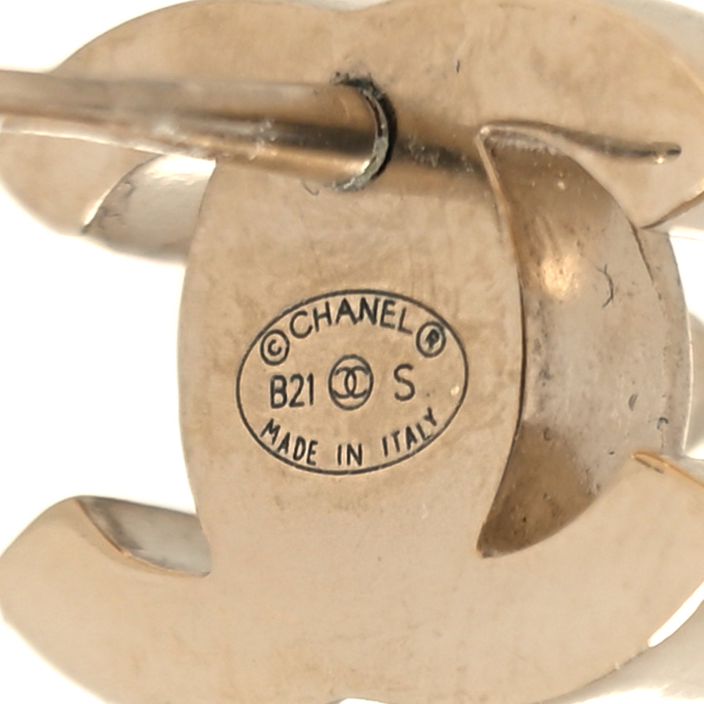 Metal CC Turnlock Earrings Gold