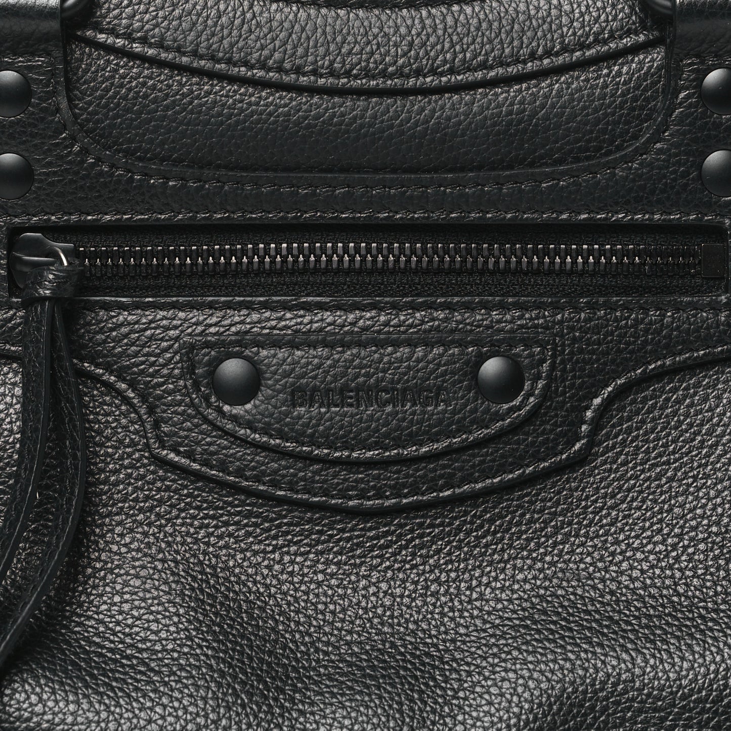 Grained Calfskin Neo Classic Black Hardware S City Black