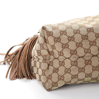 Gucci Monogram Medium Bamboo Tassel Tote Light Brown 10 of 12