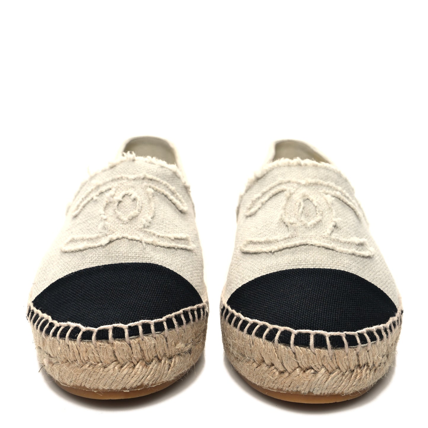 Linen CC Espadrilles 41 White Black