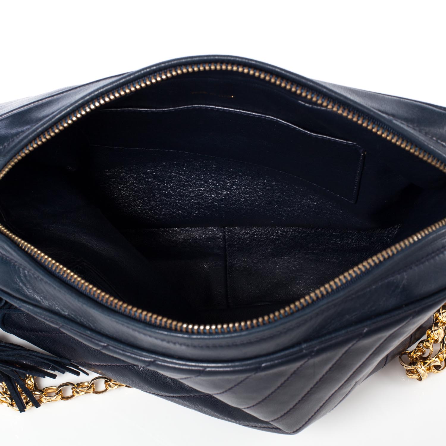 Chanel Lambskin Tassel Camera Case Navy 7 of 11