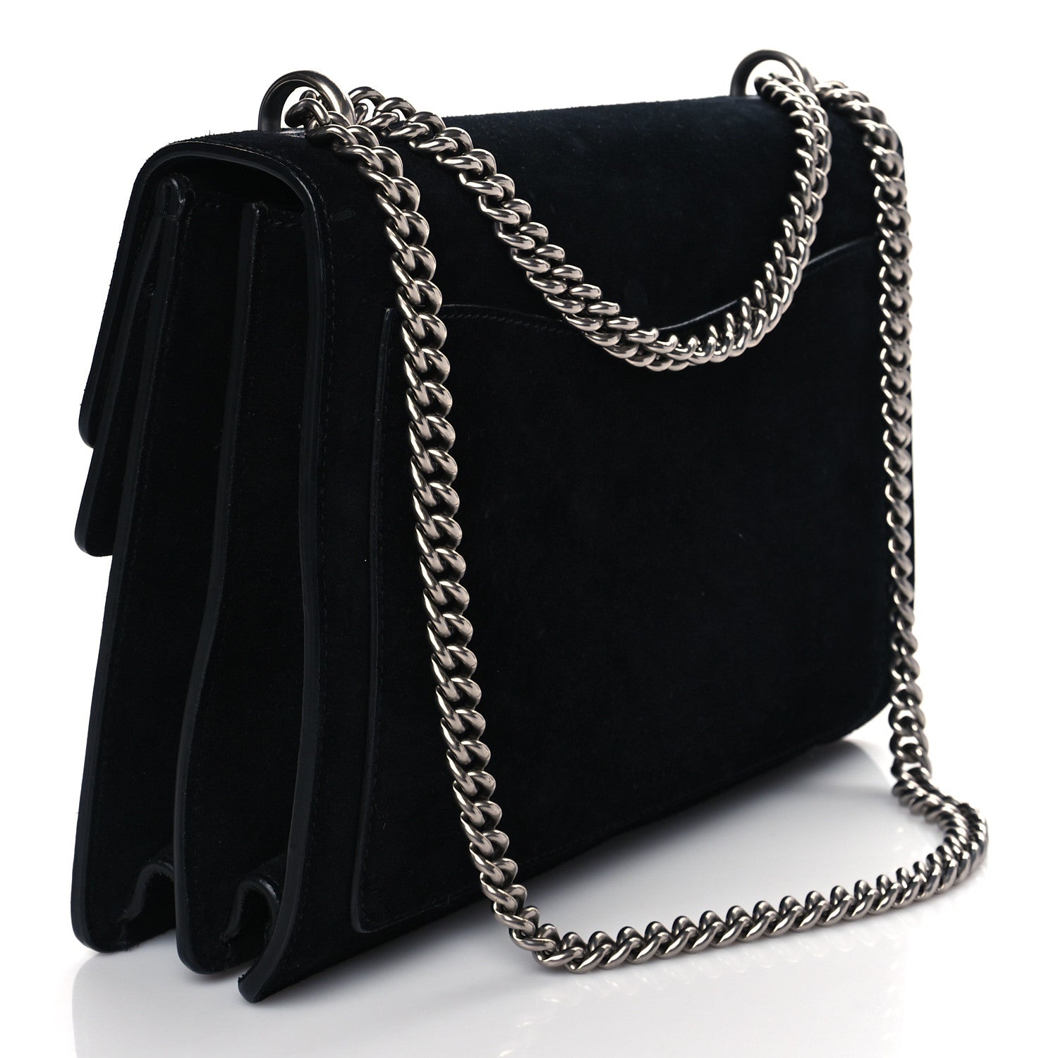 Gucci Suede Medium Dionysus Shoulder Bag Black 3 of 10
