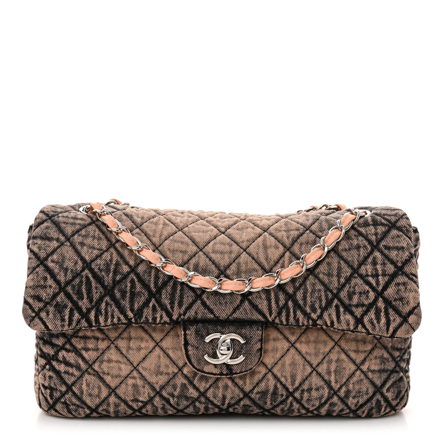 Chanel Denim Quilted Denimpression Flap Rose Clair 1 of 11