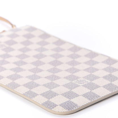 Louis Vuitton Damier Azur Neverfull MM GM Pochette Rose Ballerine 7 of 9