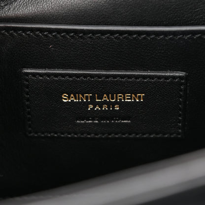 Saint Laurent Suede Medium Classic Monogram Kate Tassel Satchel Black 6 of 12