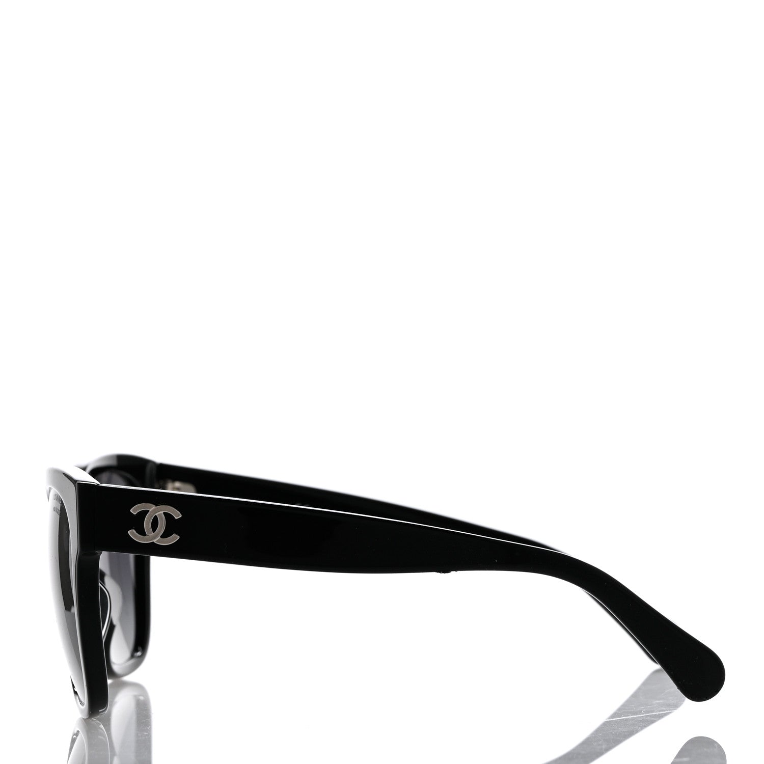 Chanel Acetate Polarized Square CC Sunglasses 5380 Black 3 of 8