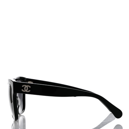 Chanel Acetate Polarized Square CC Sunglasses 5380 Black 3 of 8