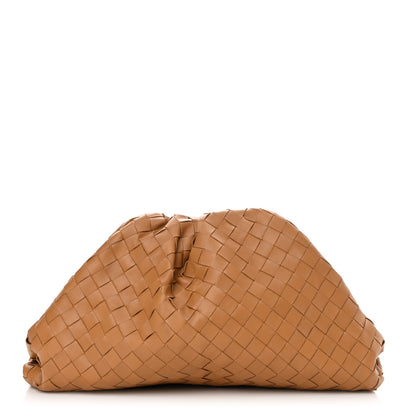 Bottega Veneta Nappa Maxi Intrecciato The Pouch Oversized Clutch Caramel 1 of 11