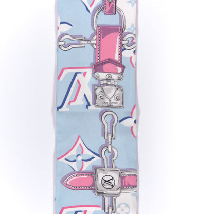 Louis Vuitton Silk Monogram Escale Perfect Match Bandeau Bleu Rose 4 of 6