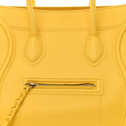 Celine Grained Calfskin Medium Phantom Luggage Yellow 8 of 10