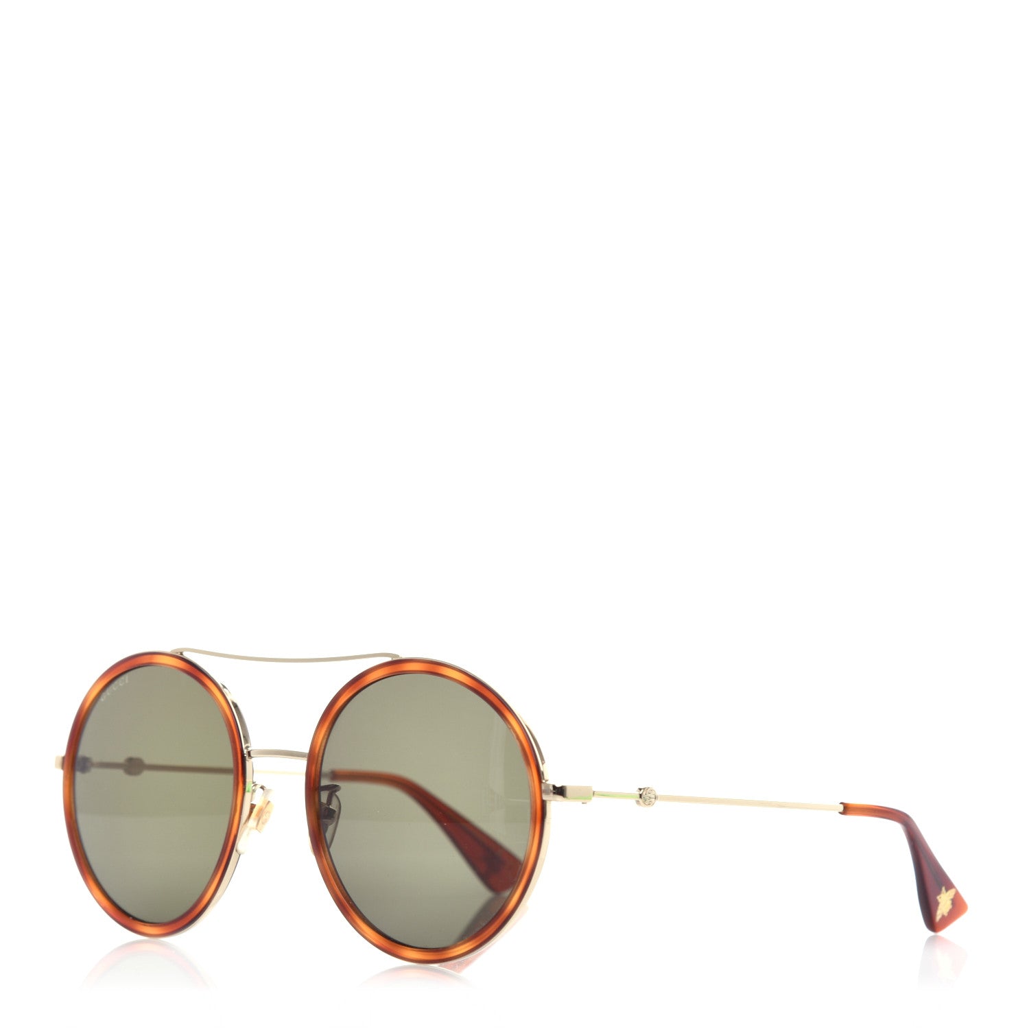 Gucci Round Sunglasses GG0061S Tortoise 1 of 8