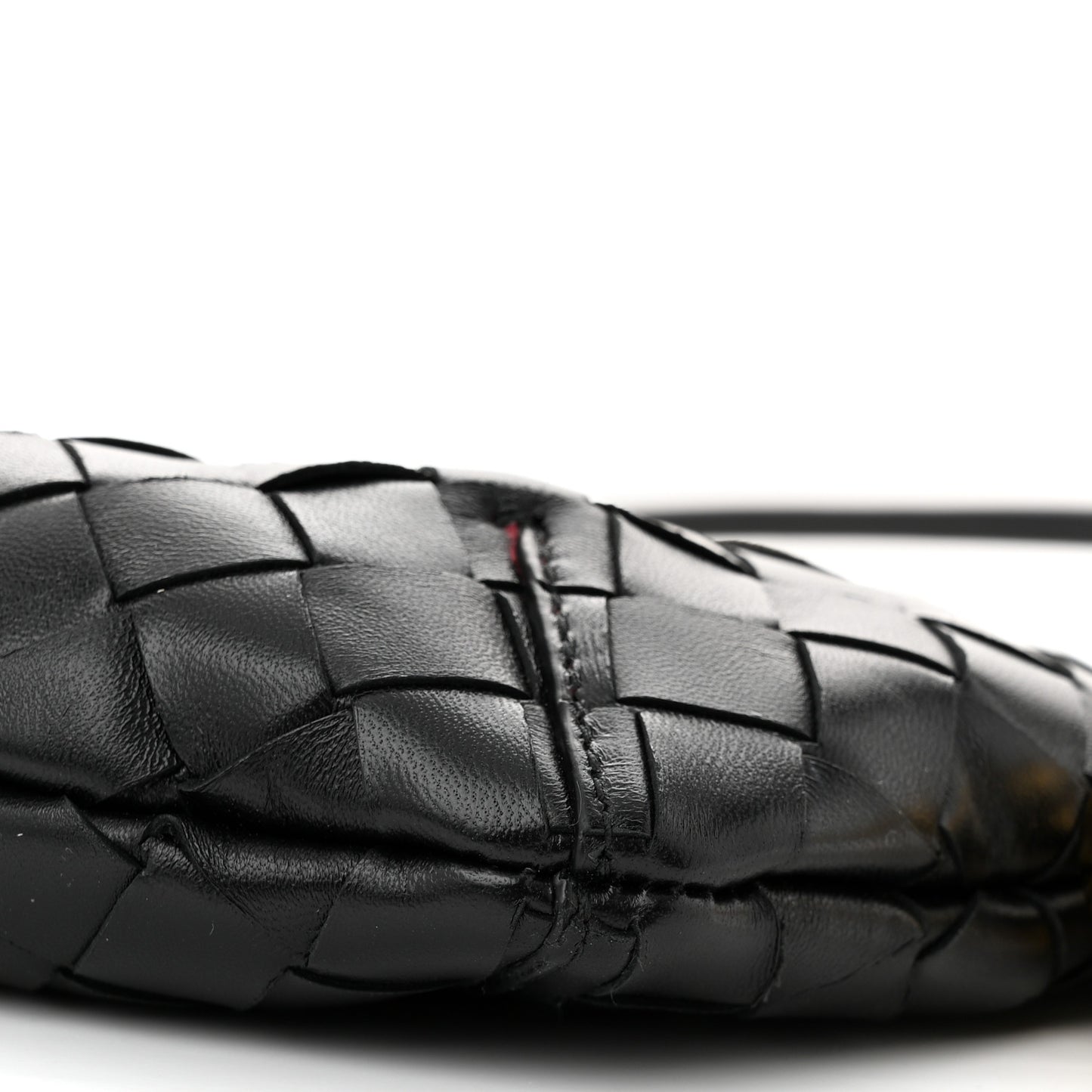 Nappa Intrecciato Mini Solstice Shoulder Bag Black