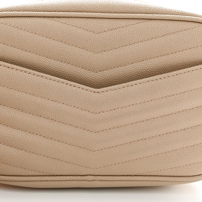 Saint Laurent Grain De Poudre Matelasse Monogram Mini Lou Camera Bag Dark Beige 11 of 12