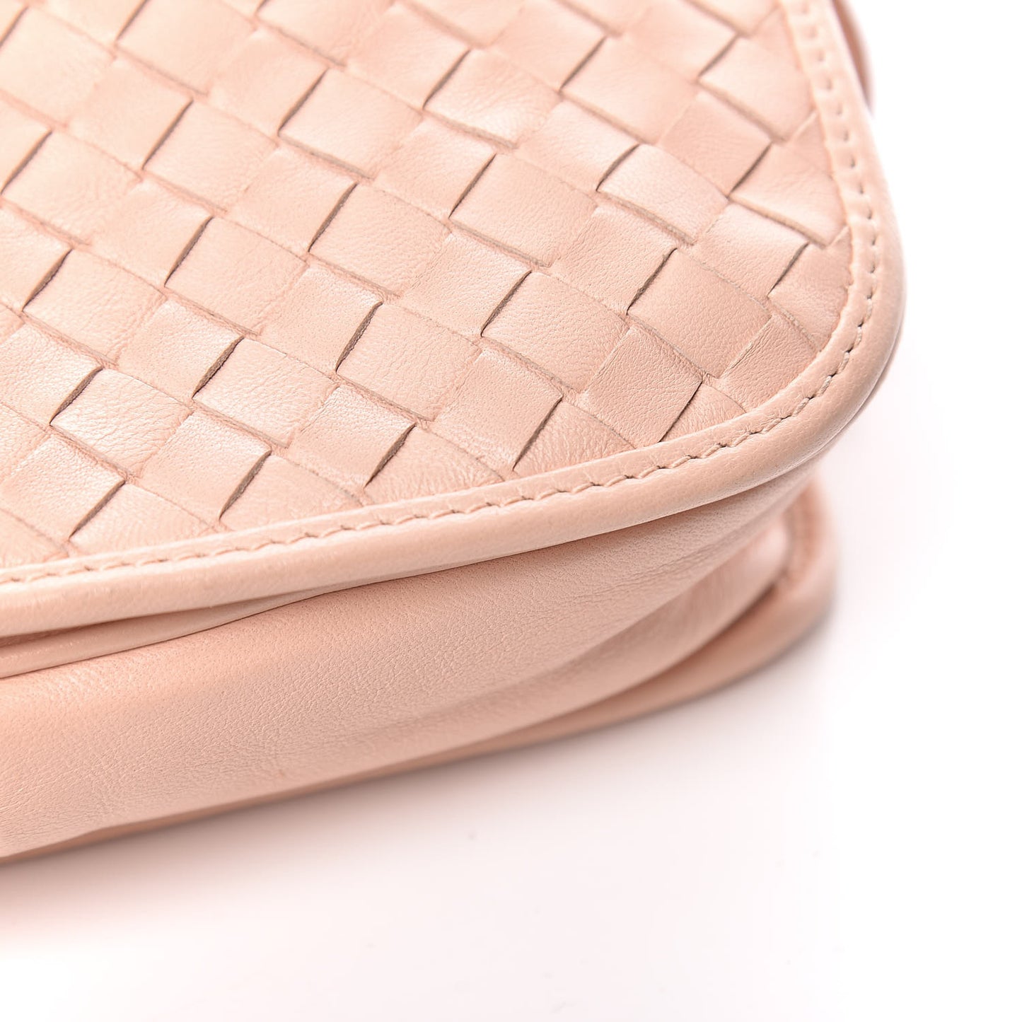 Nappa Intrecciato Mini Flap Crossbody Lotus